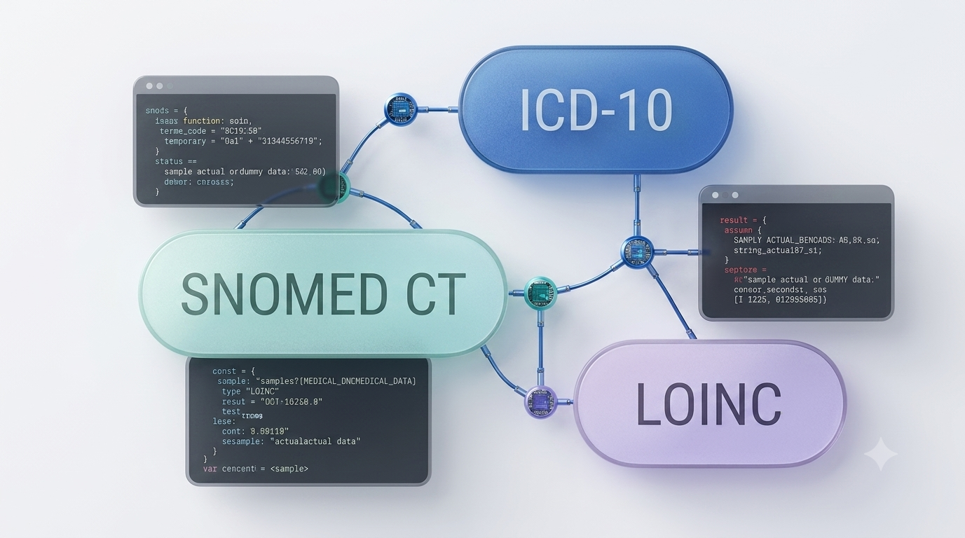Terminology alignment medical workflow illustration